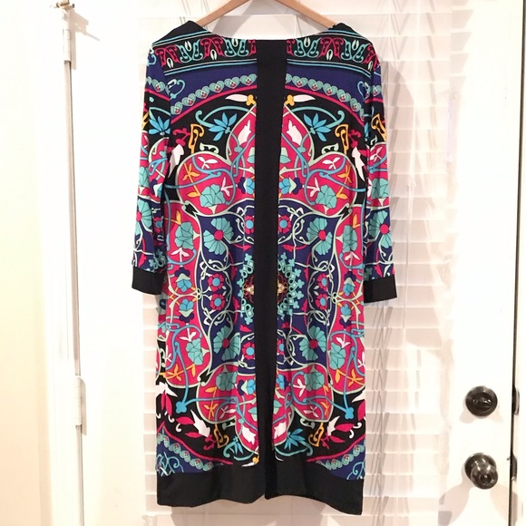 NWT Nicole by Nicole Miller black trim dress - Picture 2 of 6